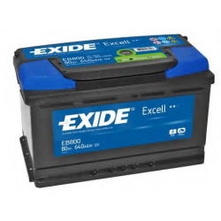 Exide Excell 12V 80AH 640A -EB800-